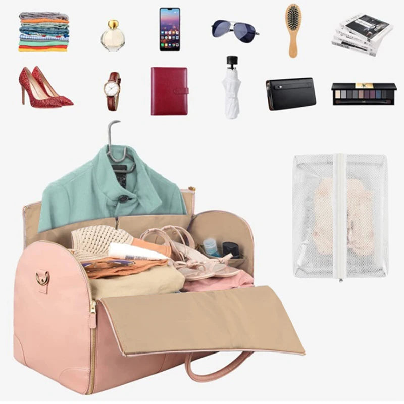 Foldable women's travel bag